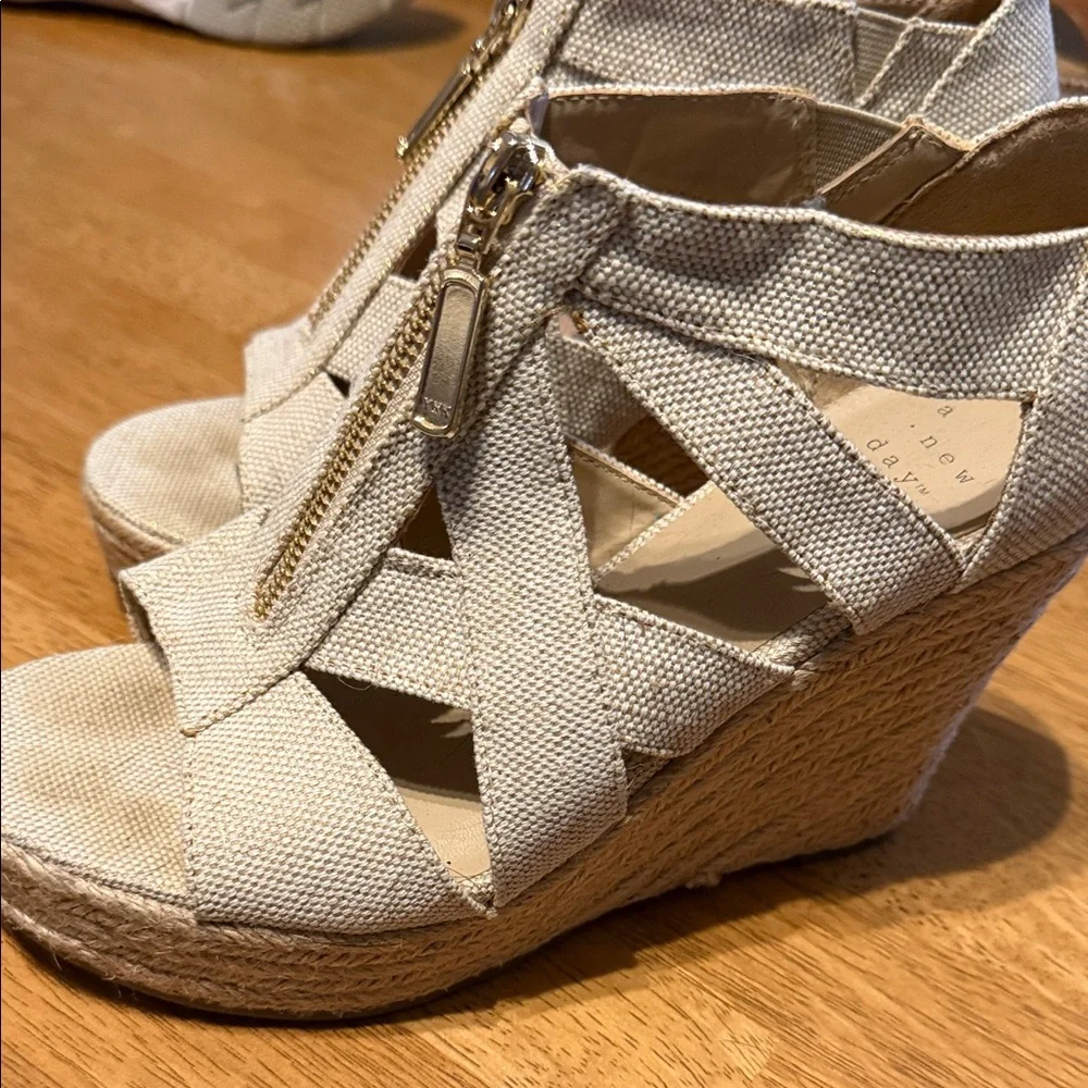 Target Women's Beige Espadrille Sandals with Zipper